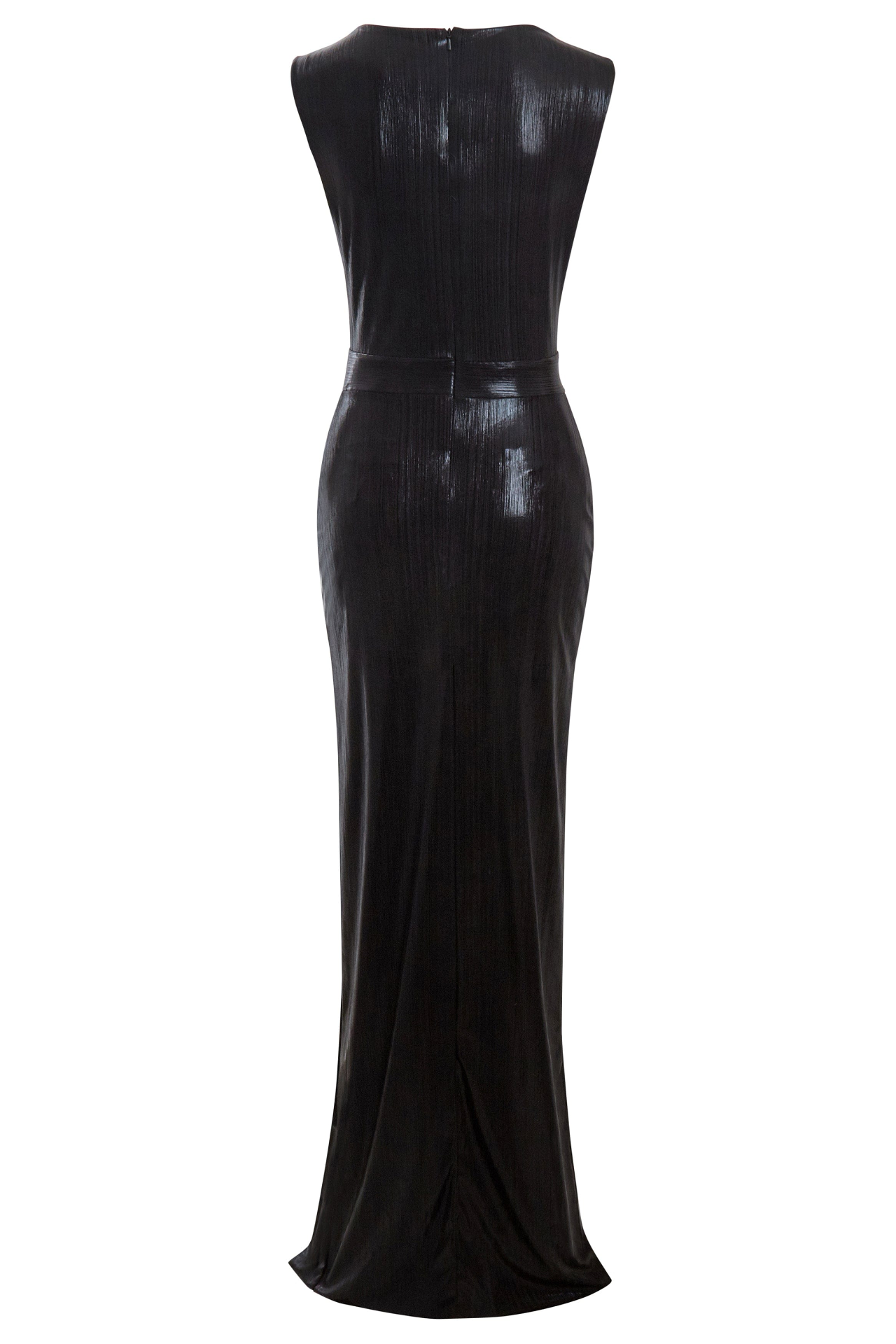 Sarvin Moss Black Cut Out Maxi Dress