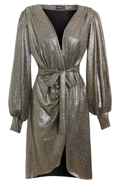 Sarvin Donatella Sequin Wrap Dress