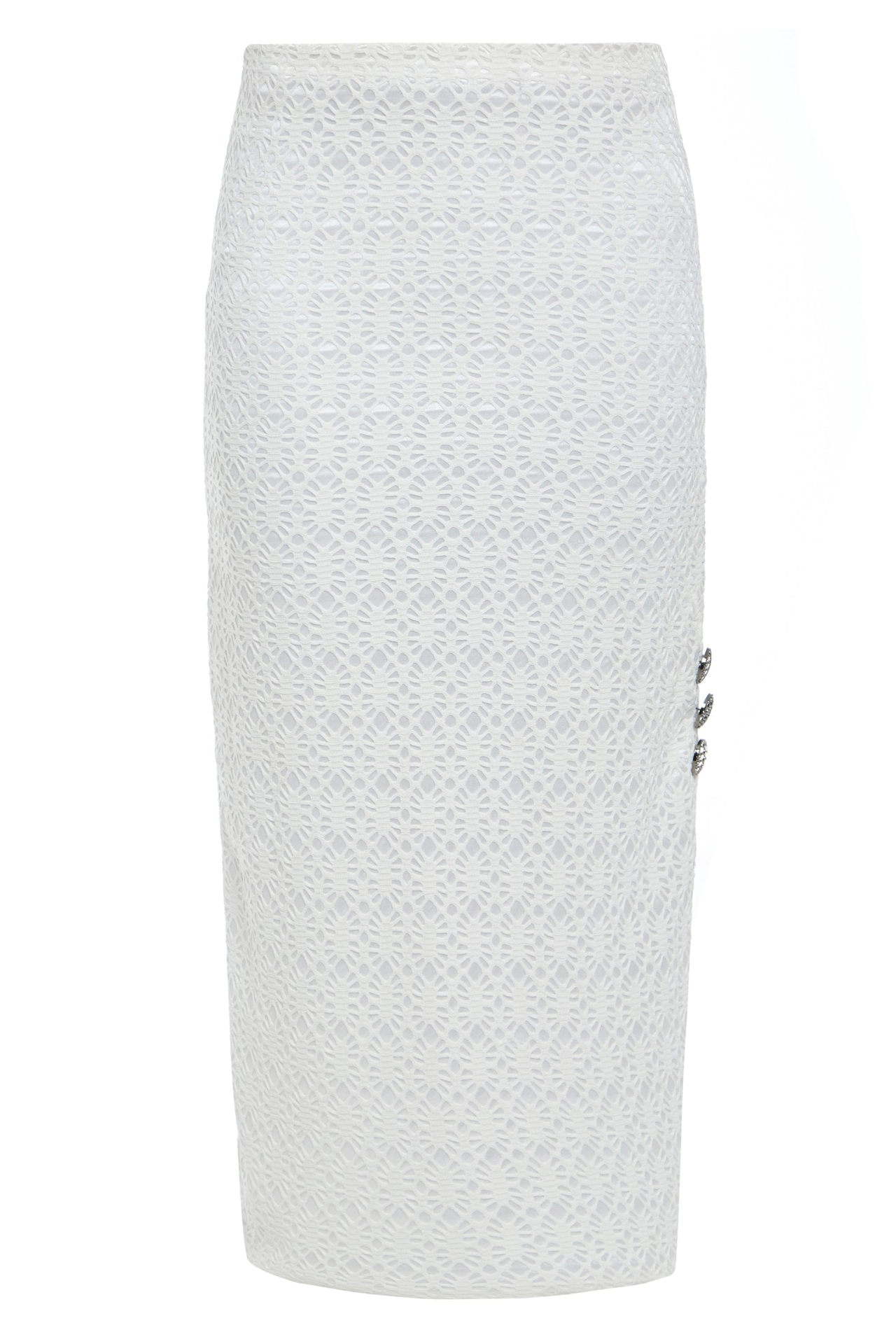 Sarvin Ciara White Lace Bodycon Skirt