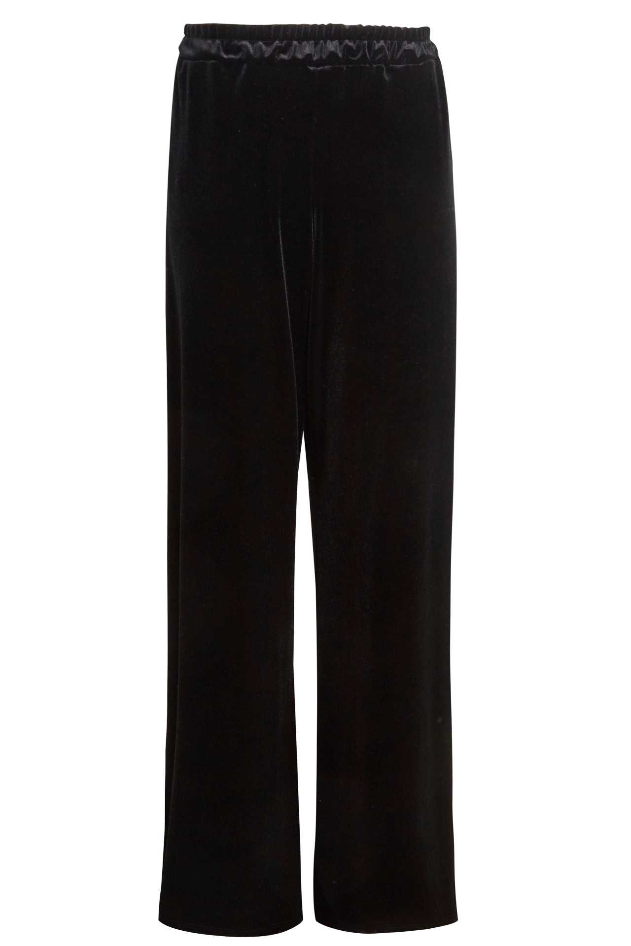 Sarvin Raven Wide Leg Velvet Trousers