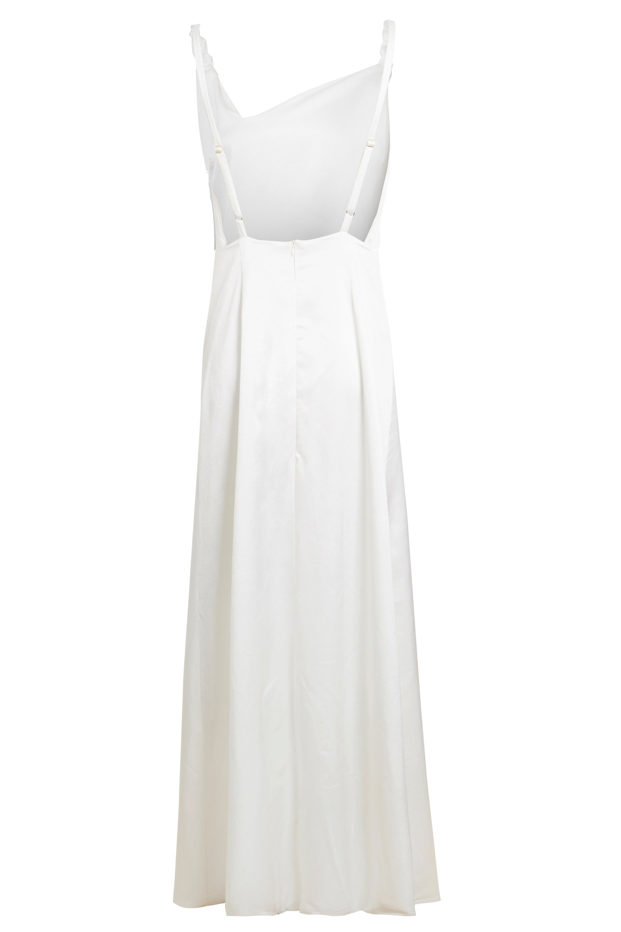 Sarvin Roya Asymmetric White Maxi Dress