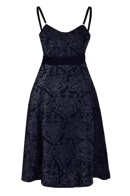 Sarvin Nina Jacquard Fit And Flare Dress