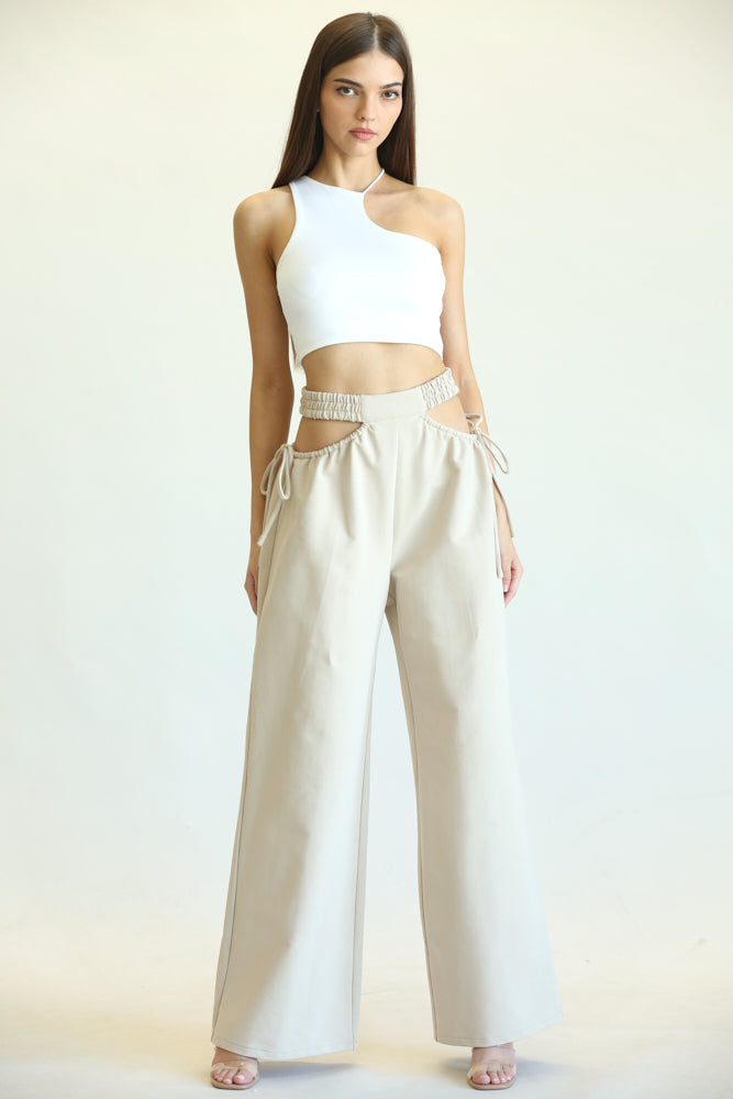 Kelly - Premium High-Rise Cut-out Trousers