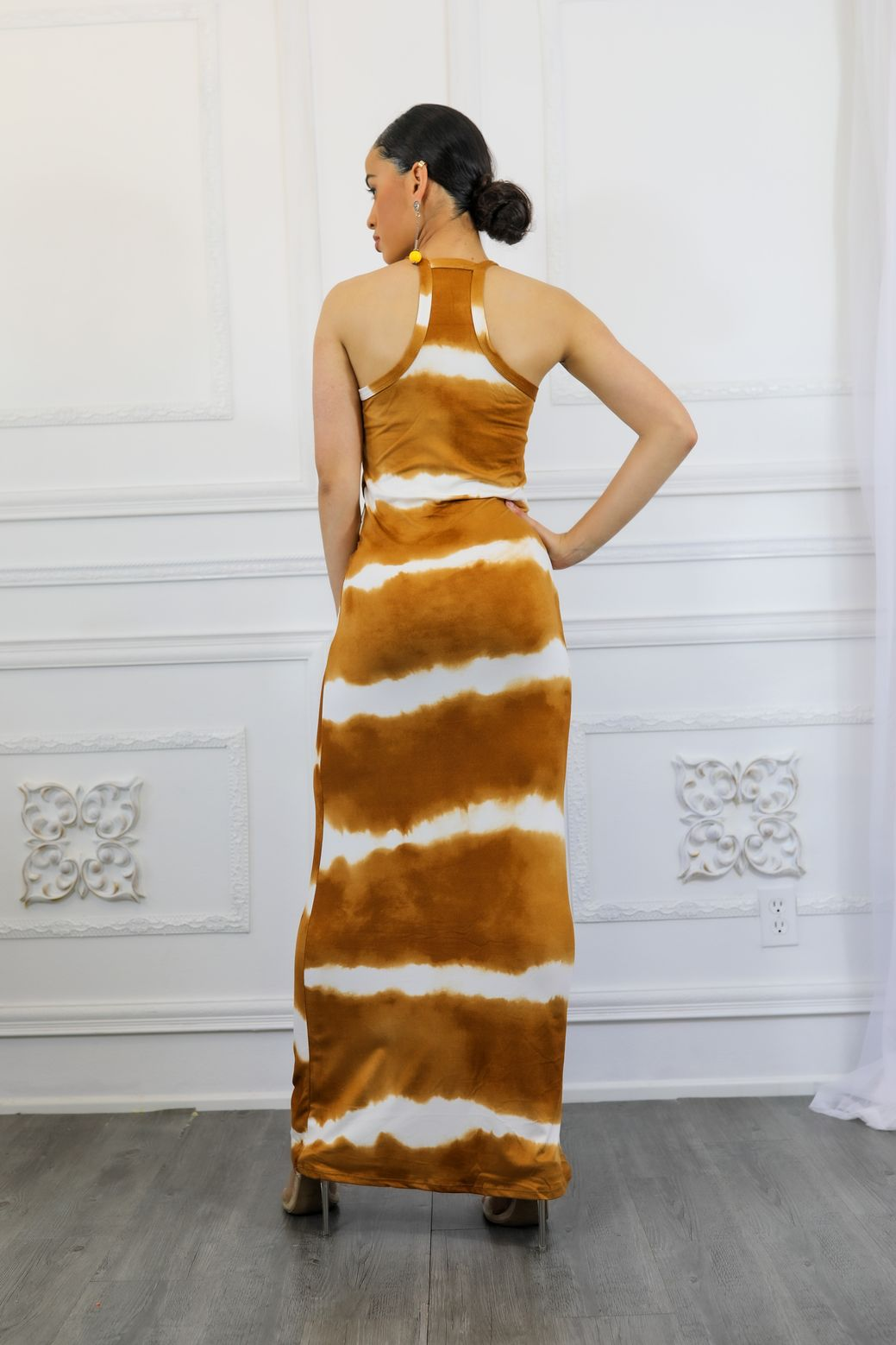 Tie Dye Racer Back Maxi Dress