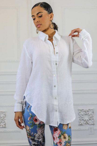 Lightweight double gauze Button Down Shirt