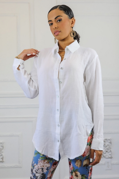 Lightweight double gauze Button Down Shirt