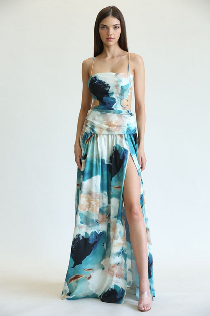 Verity - Premium Watercolor Blossom Dress