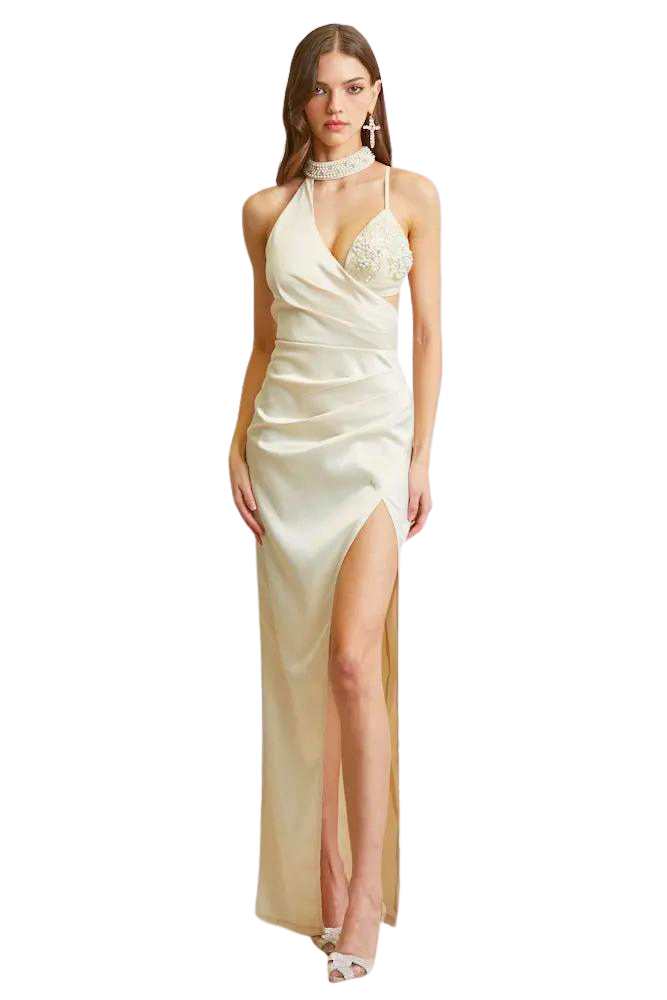 Alina - Premium Luxe Satin Fabric Dress