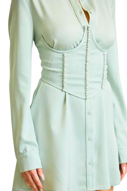 Audrey - Premium Corset & Shirt Dress Combo