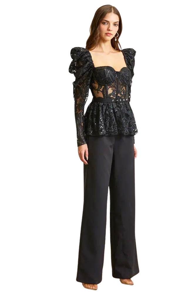 Nova - Premium Embroidered Lace Top + Pant Ensemble