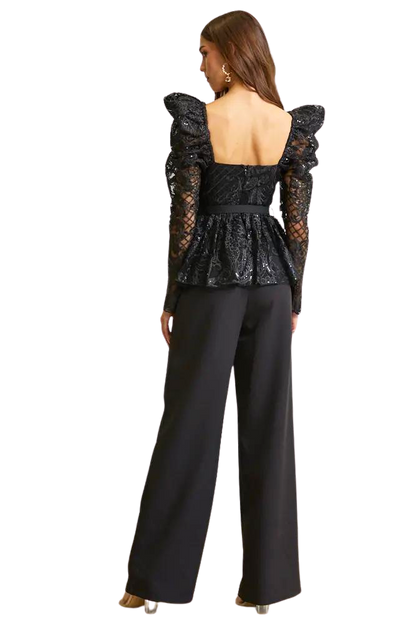 Nova - Premium Embroidered Lace Top + Pant Ensemble