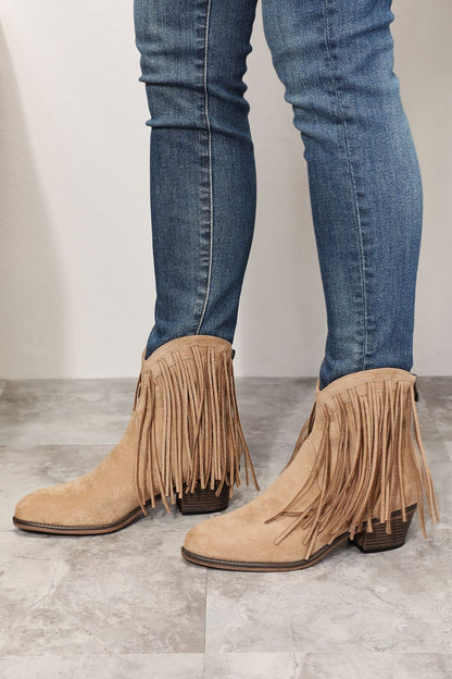 Legend Chic Fringed Ankle Boots with Cowboy Flair