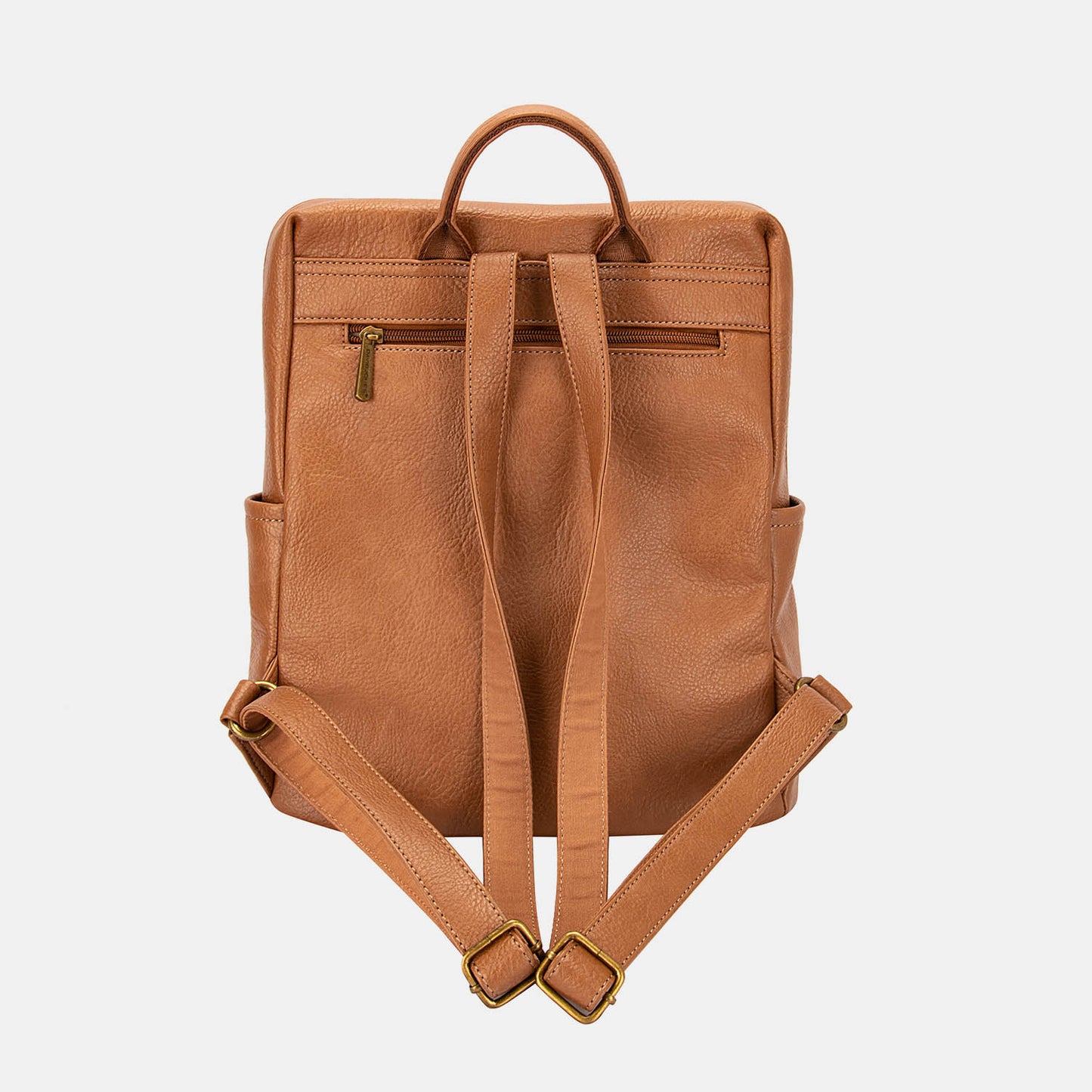 David Jones Sleek PU Leather Backpack for Everyday Elegance