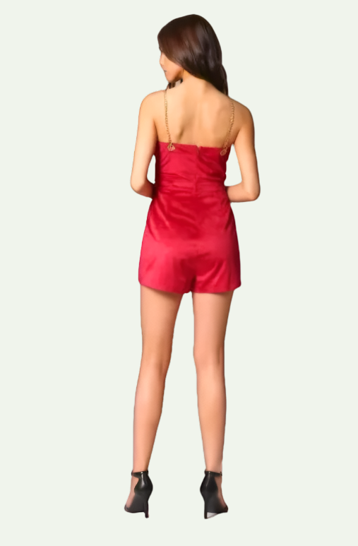 septembersisters.com Alexa - Velvet Chain Link Romper-6