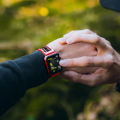 TruWood The Classic Apple Watch Band - Red / Black Sandalwood