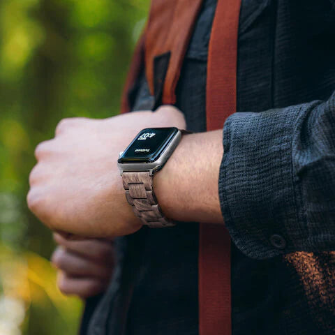 TruWood Everyday Apple Watch Band - Grey - A Fusion of Nature and Technology