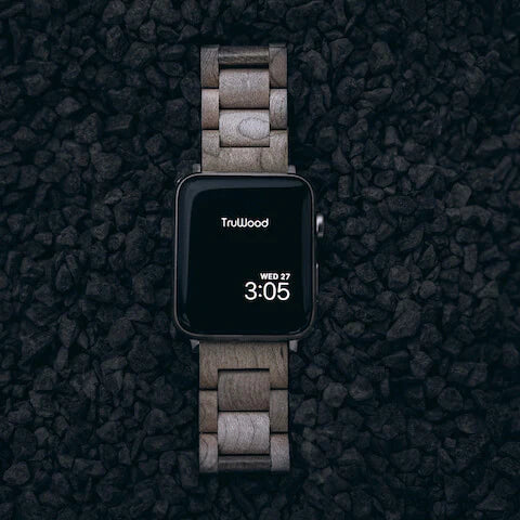 TruWood Everyday Apple Watch Band - Grey - A Fusion of Nature and Technology