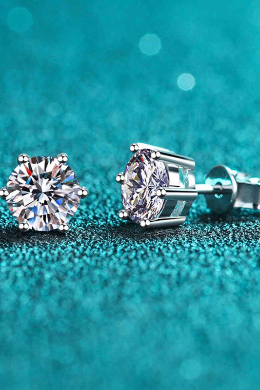 Adored Moissanite Stud Earrings