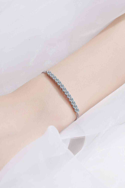 Adored Moissanite Sterling Silver Bracelet