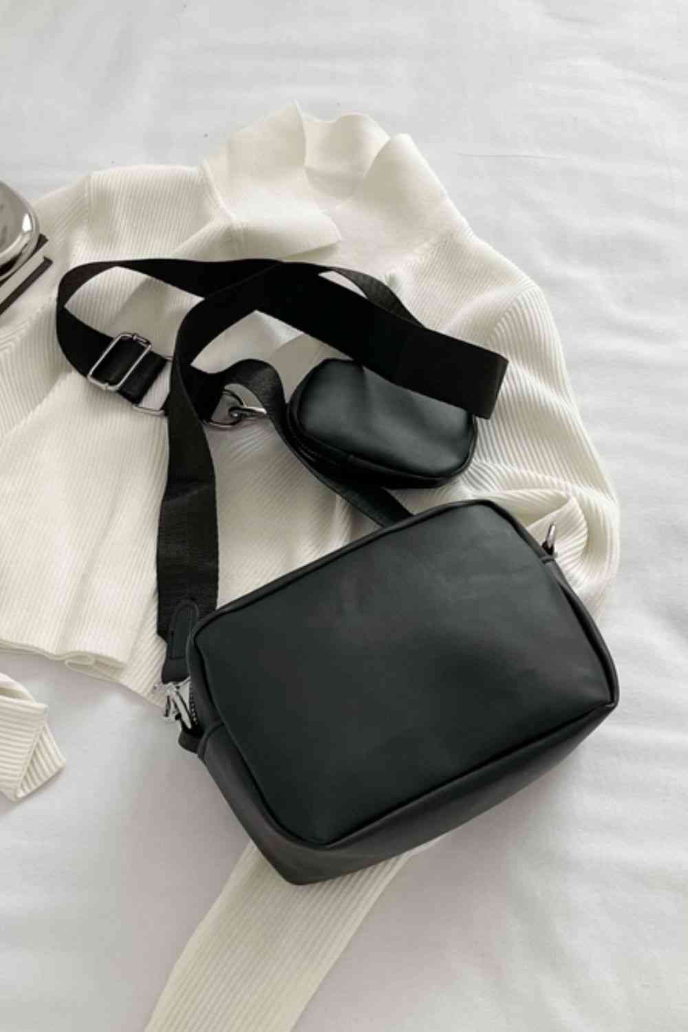 Adored PU Leather Shoulder Bag with Small Purse